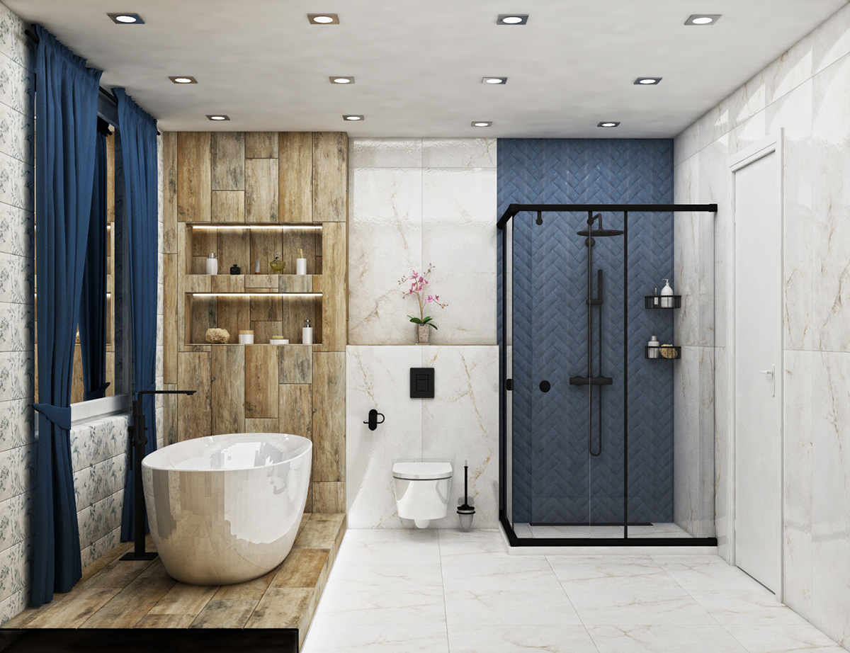 bathroom design Luxury Design 3ds max visualization