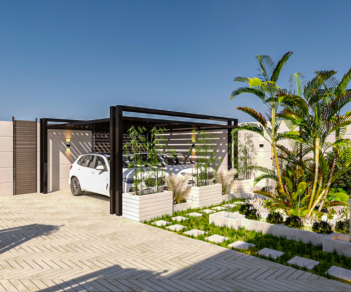 Landscape garden setdesign Outdoor Landscape Design Landscape Architecture  visualization exterior architecture modern