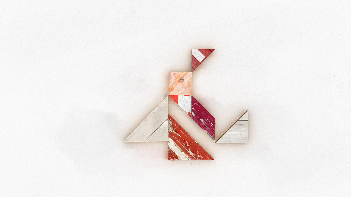 Christmas holidays textures tangram rhythm puzzle colours aftereffects photoshop handmade