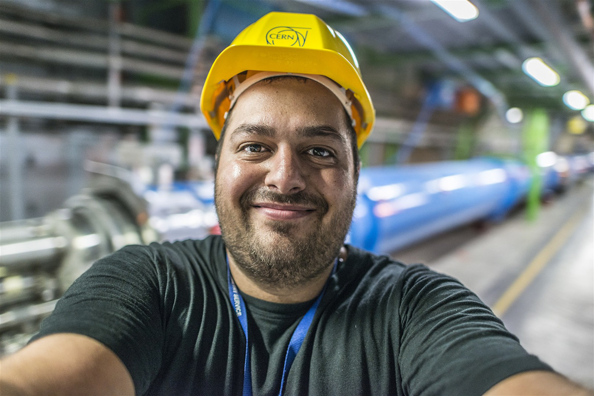 self portraits CERN tunnel people working Geneva france Switzerland LHC