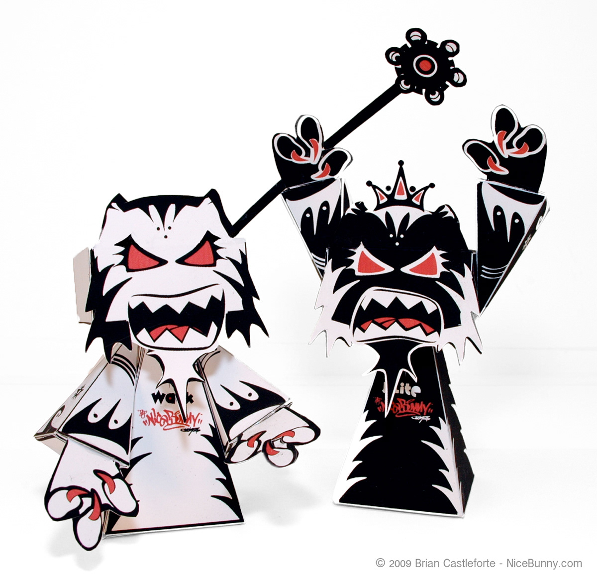 Tribalnots  Wack  Illustration  vector  toys  toy design  paper toys  papertoy paper  castleforte  Character Design Character  Monsters  creatures art