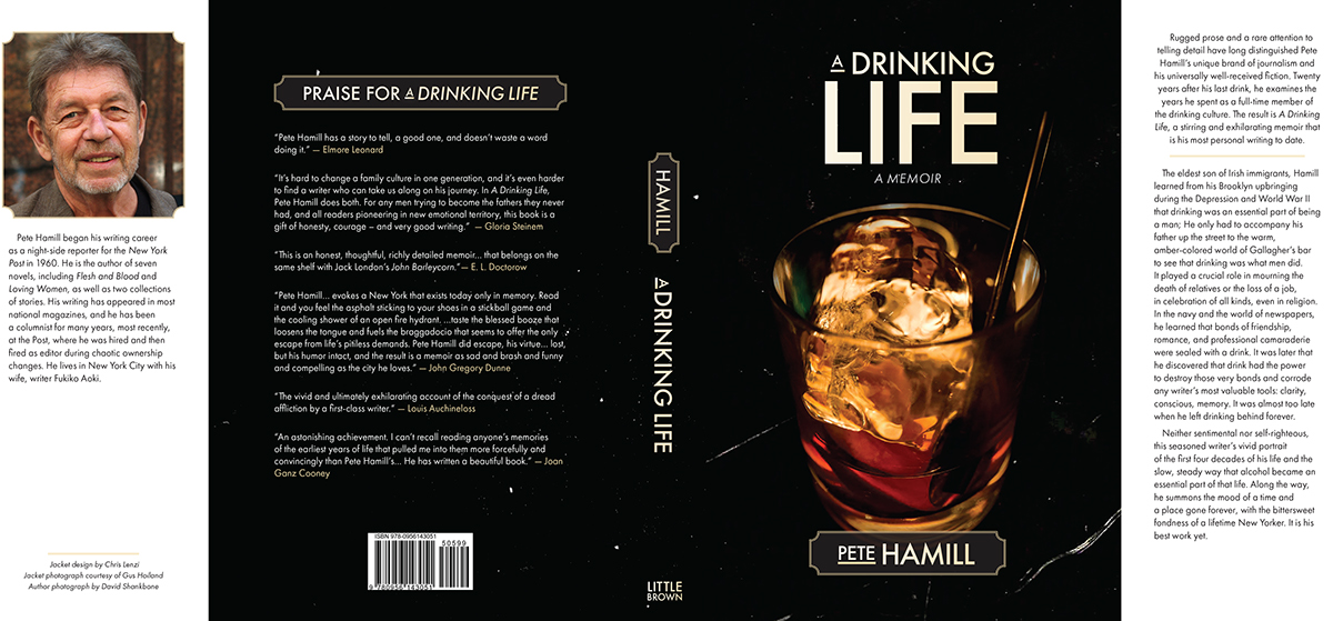 book jacket book jacket book design a drinking life Pete Hamill