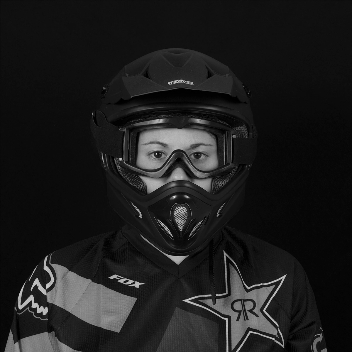 self portrait black and white loofa aqua Ski Motocross