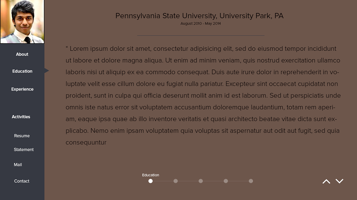 Website portolio Conceptdesign UI ux