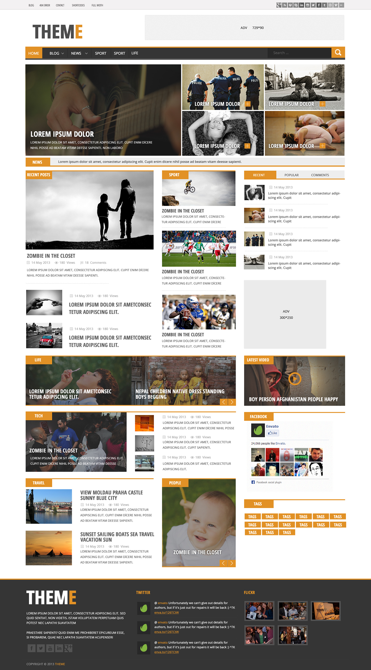 Webdesign web site Theme design