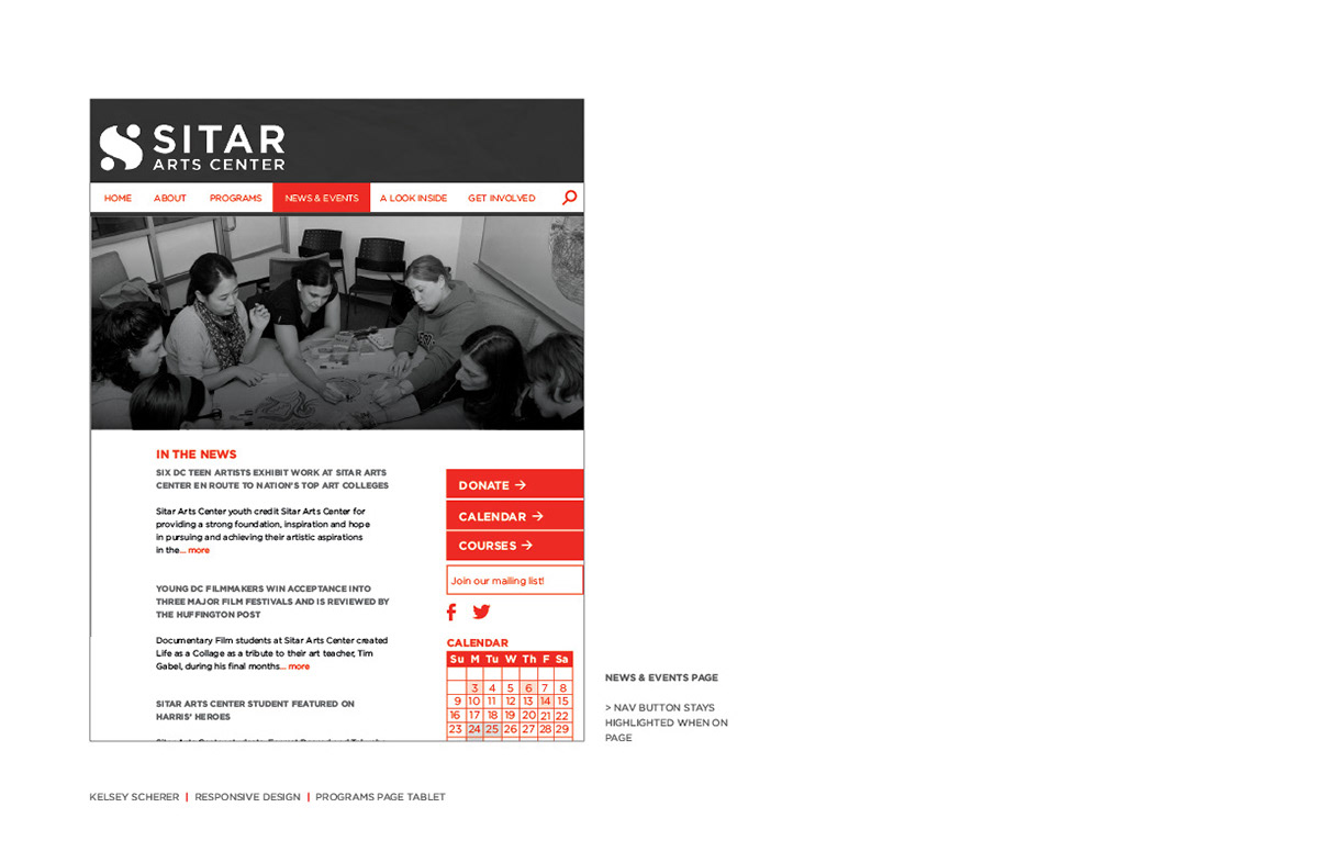 Web Website Corcoran Design corcoran college Responsive Design