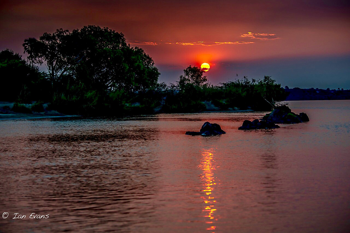 Zambezi River Zimbabwe sunset victoria falls