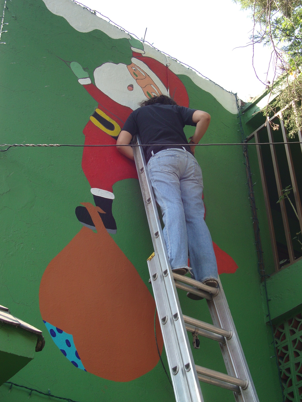 santa Santa Claus papa noel Mural navidad Christmas wall