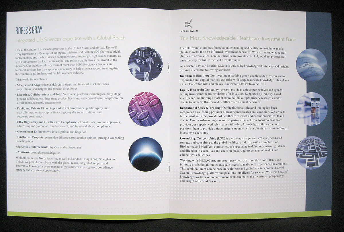 print  event-branding Event Life Sciences brochure co-brand digital Identity System