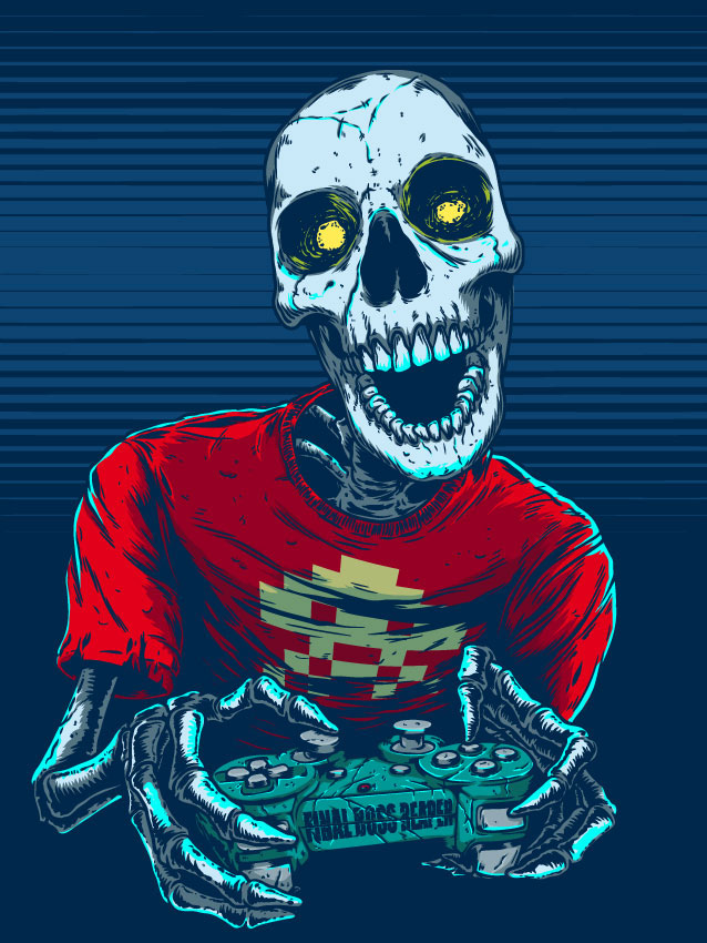 skeleton Gamer videgames Gaming gamepad skull bones