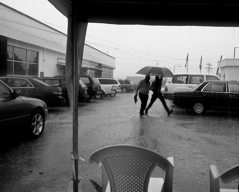 nigeria Port Harcourt black and white SE Nigeria  rain tropical rain
