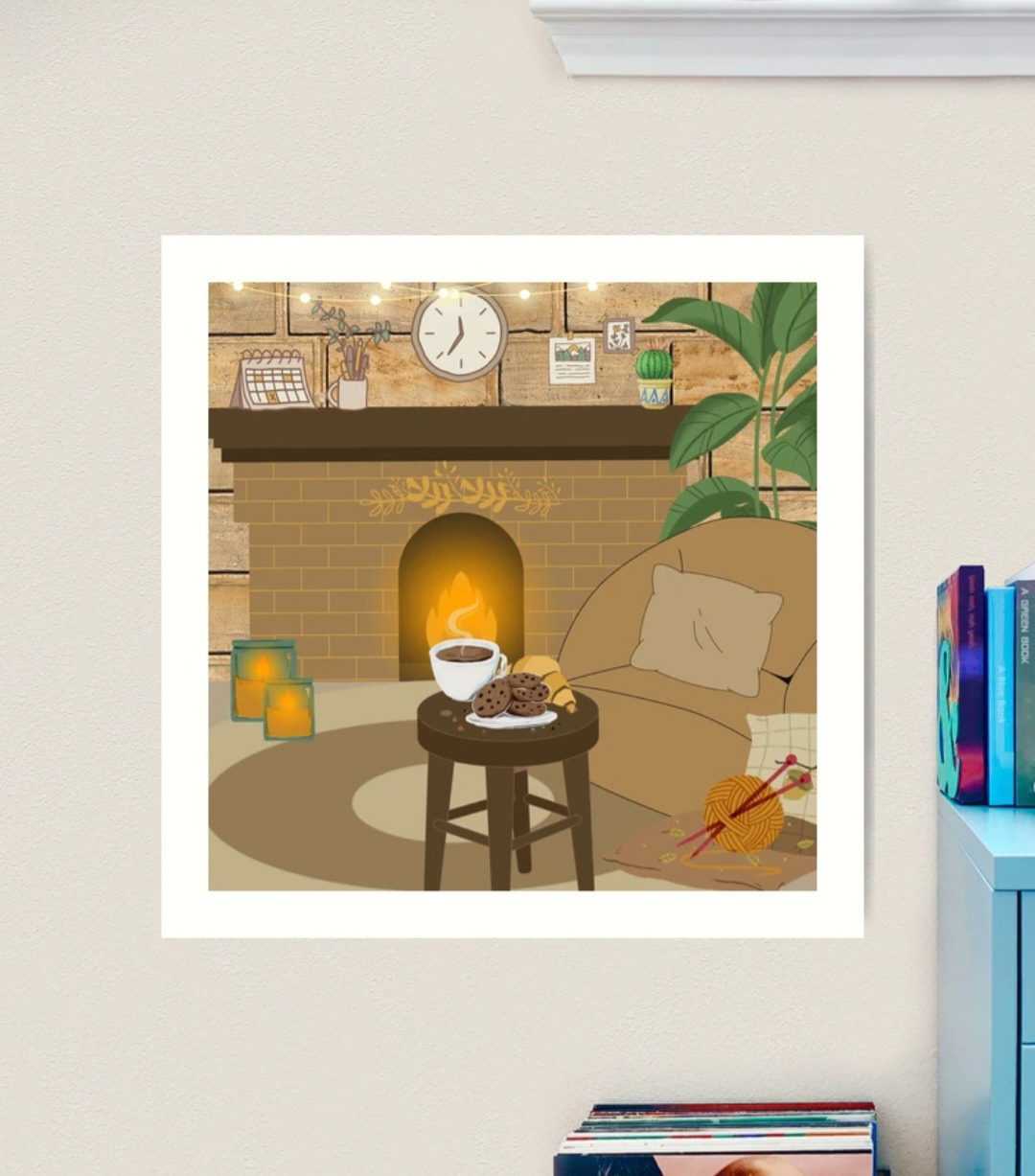 cozy wall art products art prints cozy vibes redbubble design warmer winter vibes
