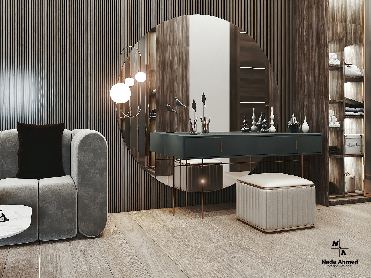 3dsmax bed bedroom design dressing Interior luxury modern room table