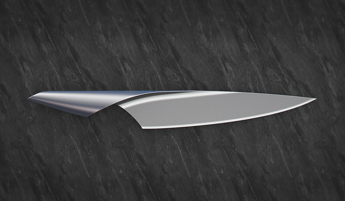 knife minimal Minimalism curves flow kitchen metal kuttlery