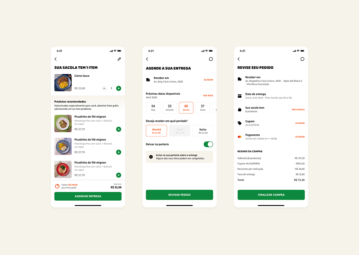app Brazil delivery ecom Food  Native shop