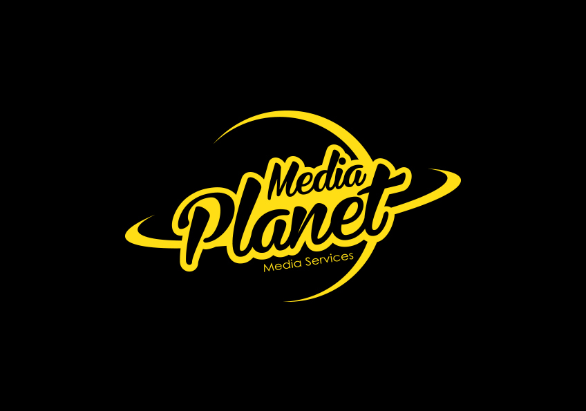 planet media Space  logo yellow stationary Orbit