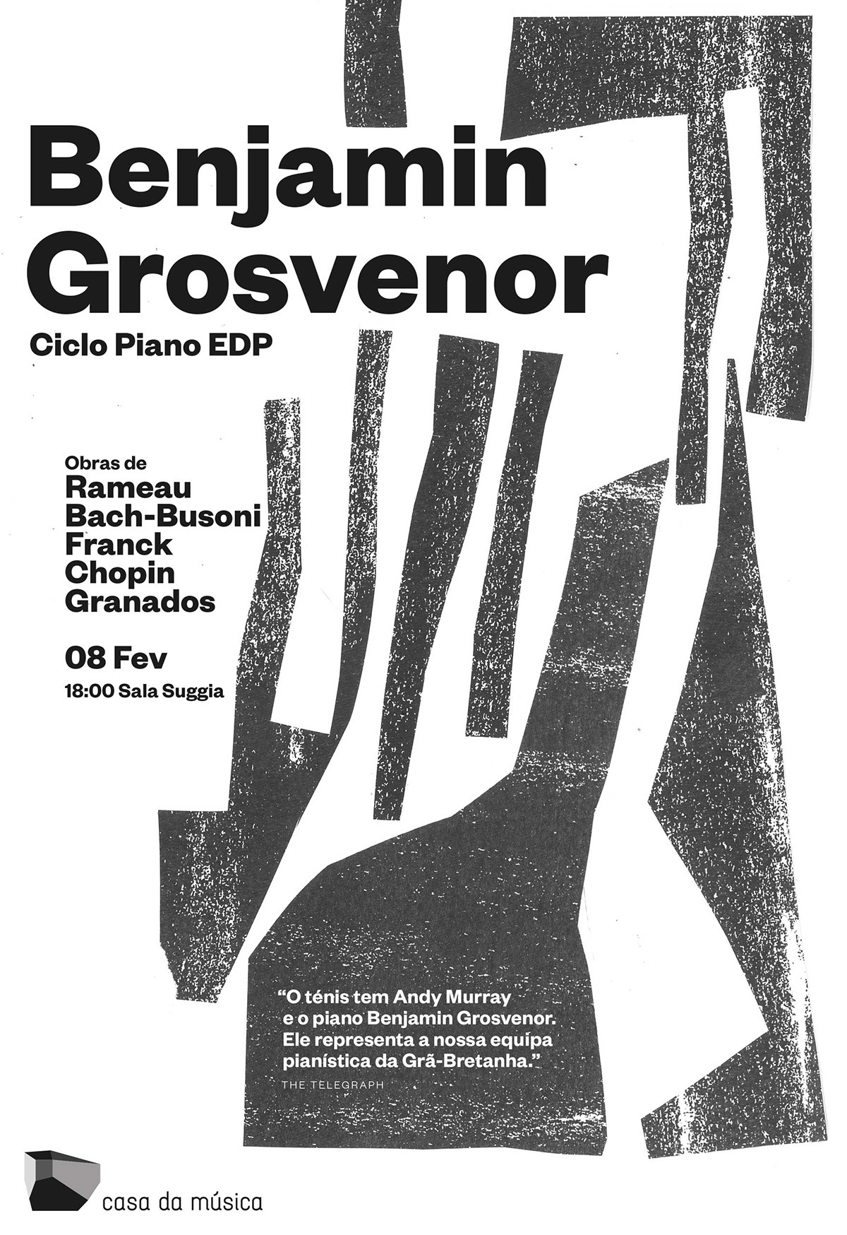 poster Black&white Piano concert