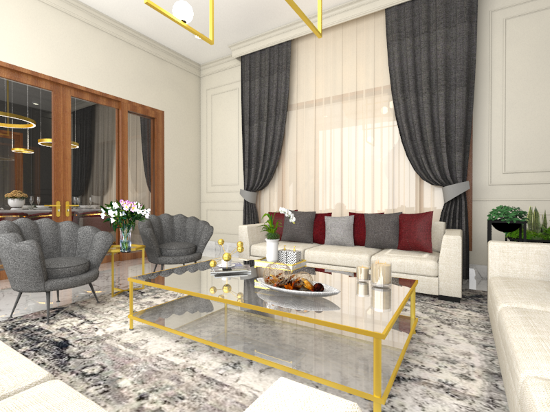 luxury lounge design dining Residence dramatic room Interior