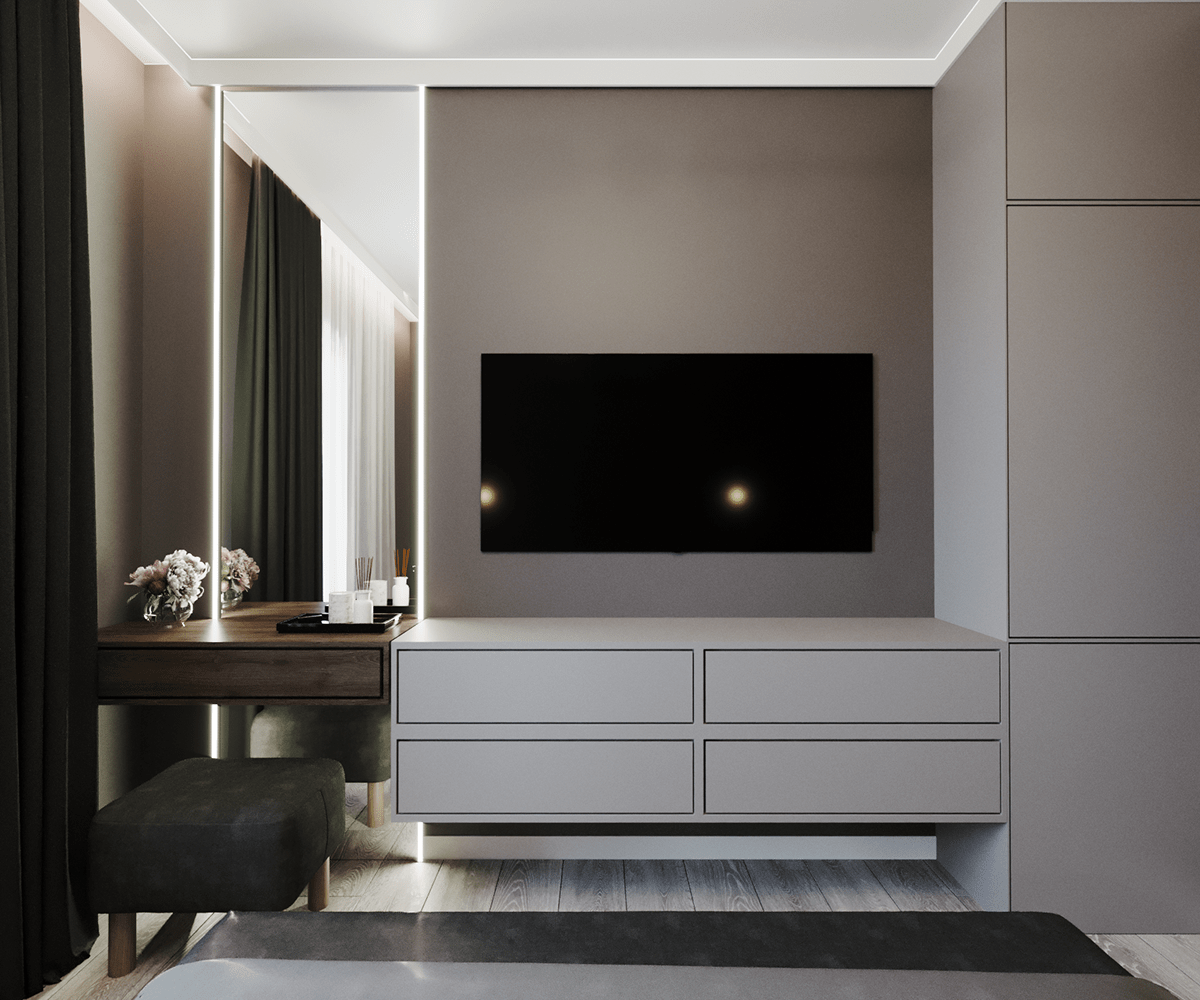3ds max bedroom childroom corona Interior interior design  minimal modern Render visualization