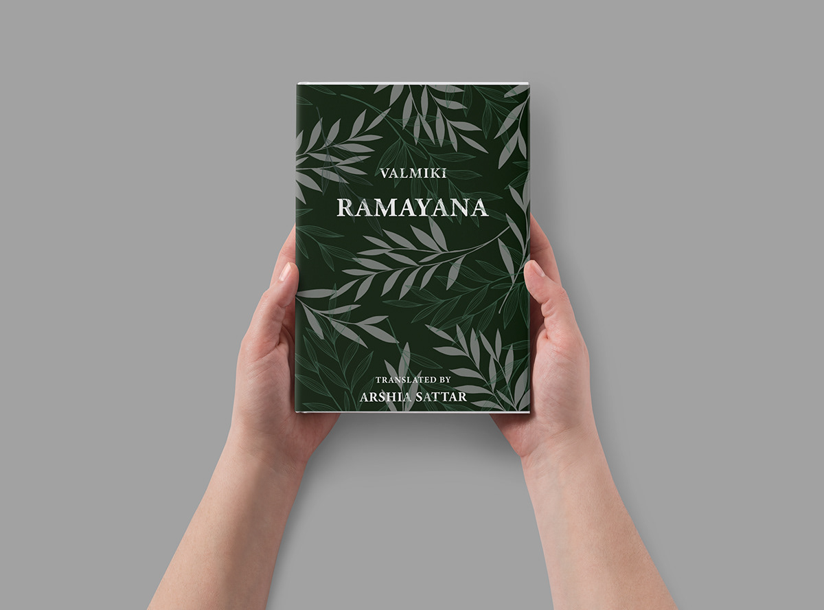 book cover book design design graphic design  ILLUSTRATION  India Layout Ramayana sanskrit typography  