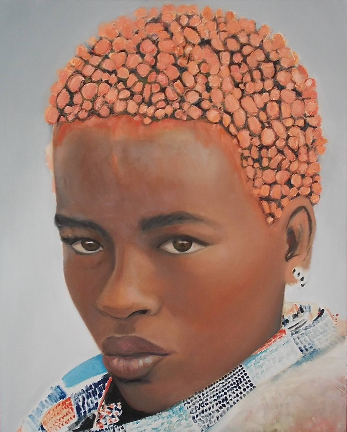 oil canvas human faces africa portrait