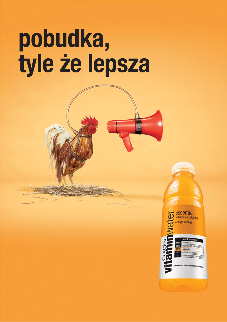 Coca-Cola vitaminwater Glaceau kv advert copywriter funny poland polska K2 coke water Keyvisual poster polish