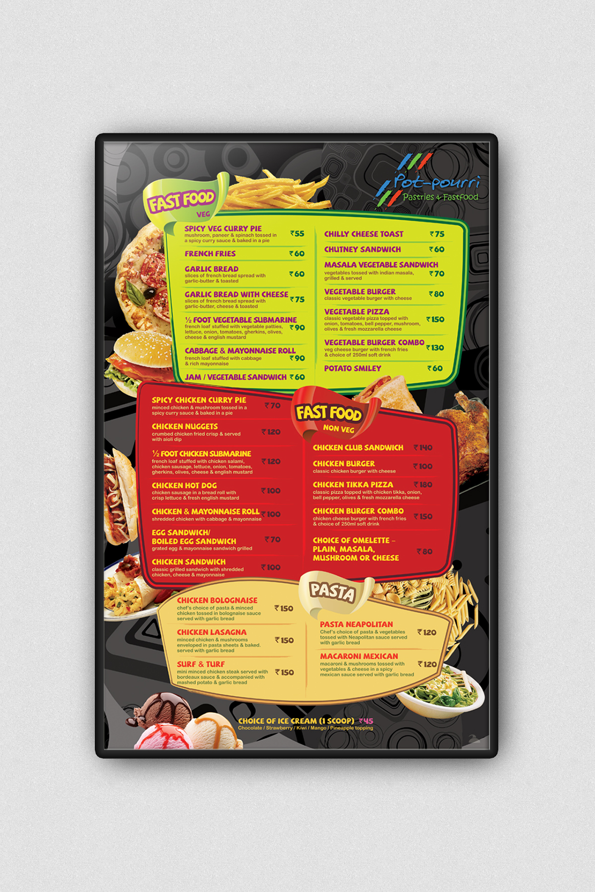 menu design eatery branding