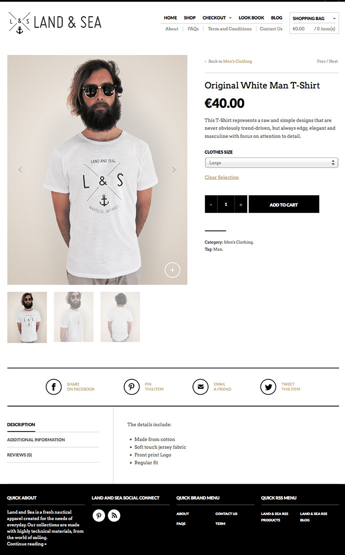 web site Ecommerce Shopping Style tshirt bags pochettes ADV