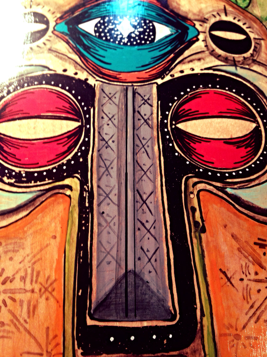 Space  mask drips Ancient pattern Character thirdeye
