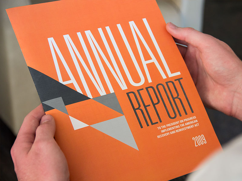 annual report  typography