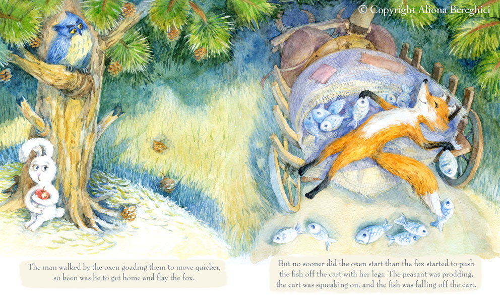 FOX folktale children illustration