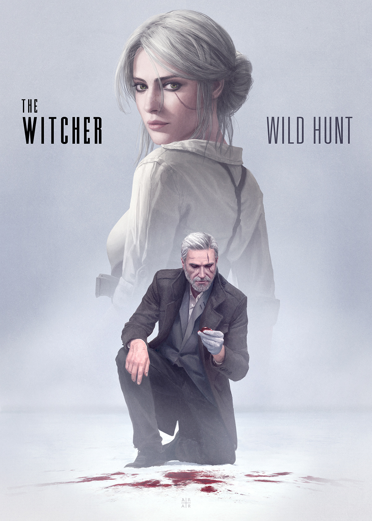 witcher the Triss Merigold yennefer ciri geralt rivia CDProjektRed Gaming noir poster detective Investigator