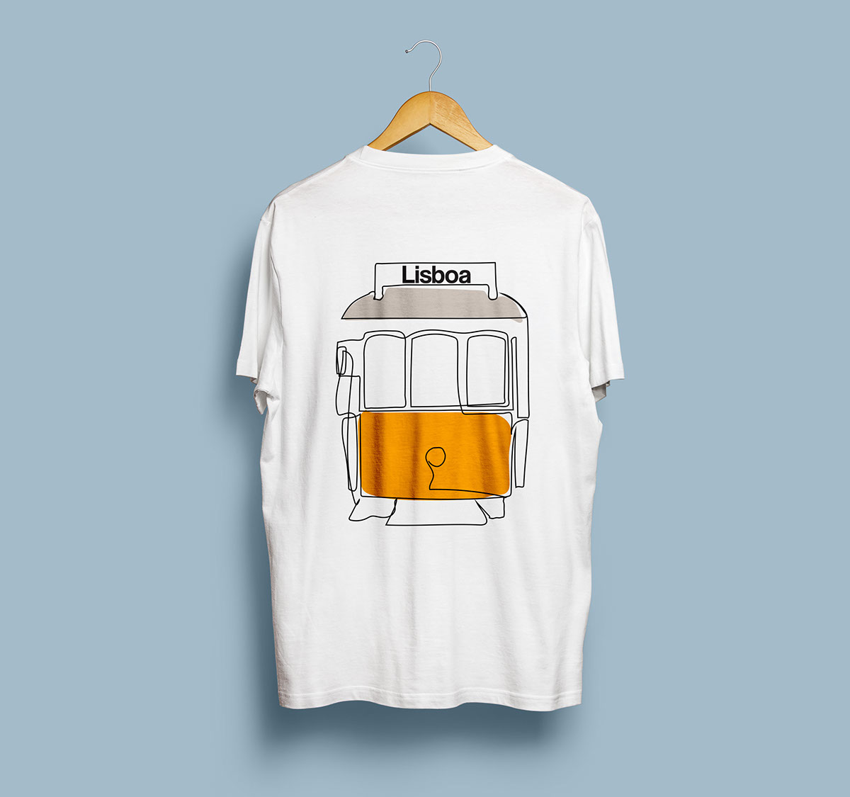 design ILLUSTRATION  Lisbon Drawing  t-shirt car bird Portugal clothes Fashion 