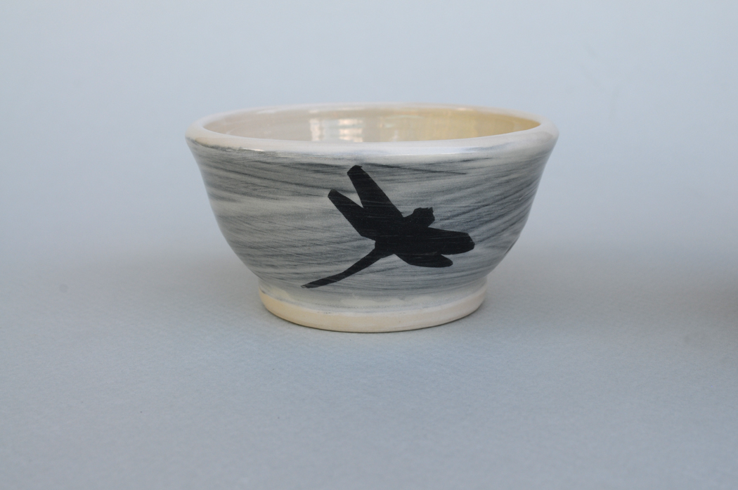 crafts   Pottery ceramics  dragon fly bowls Canadian west coast