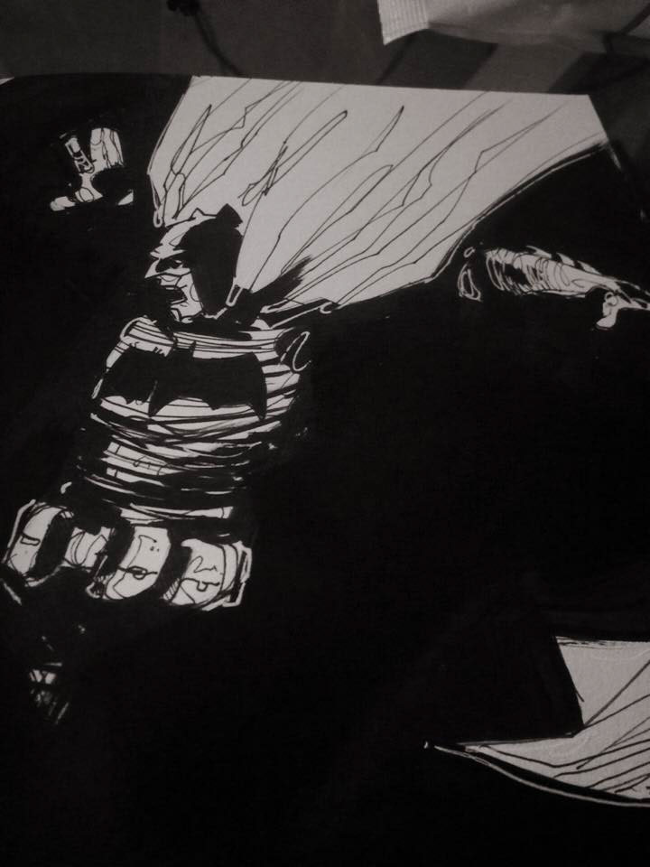 batman ink sketching