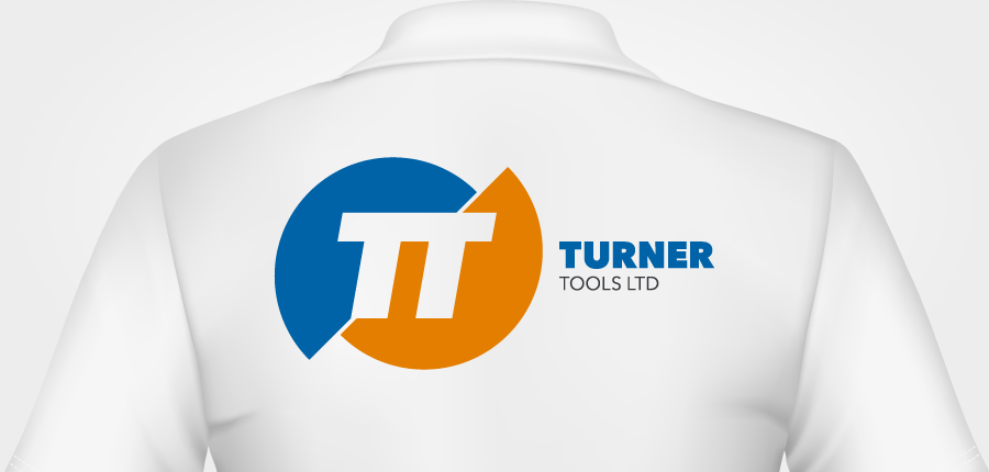 Precision tools Logo Design apparel blue burnt orange orange