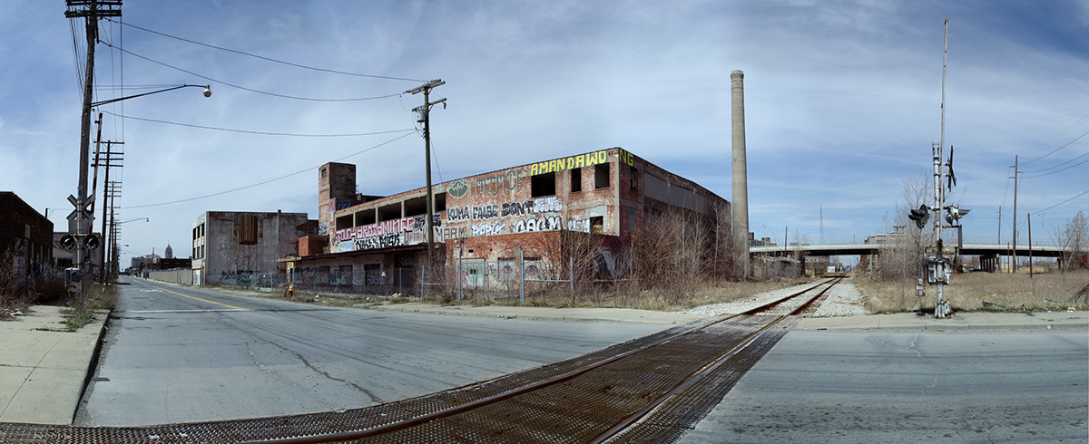 detroit panorama finale hand stiched creative Urban Urban Decay Nature Location Scouting long expoaure multiple frames