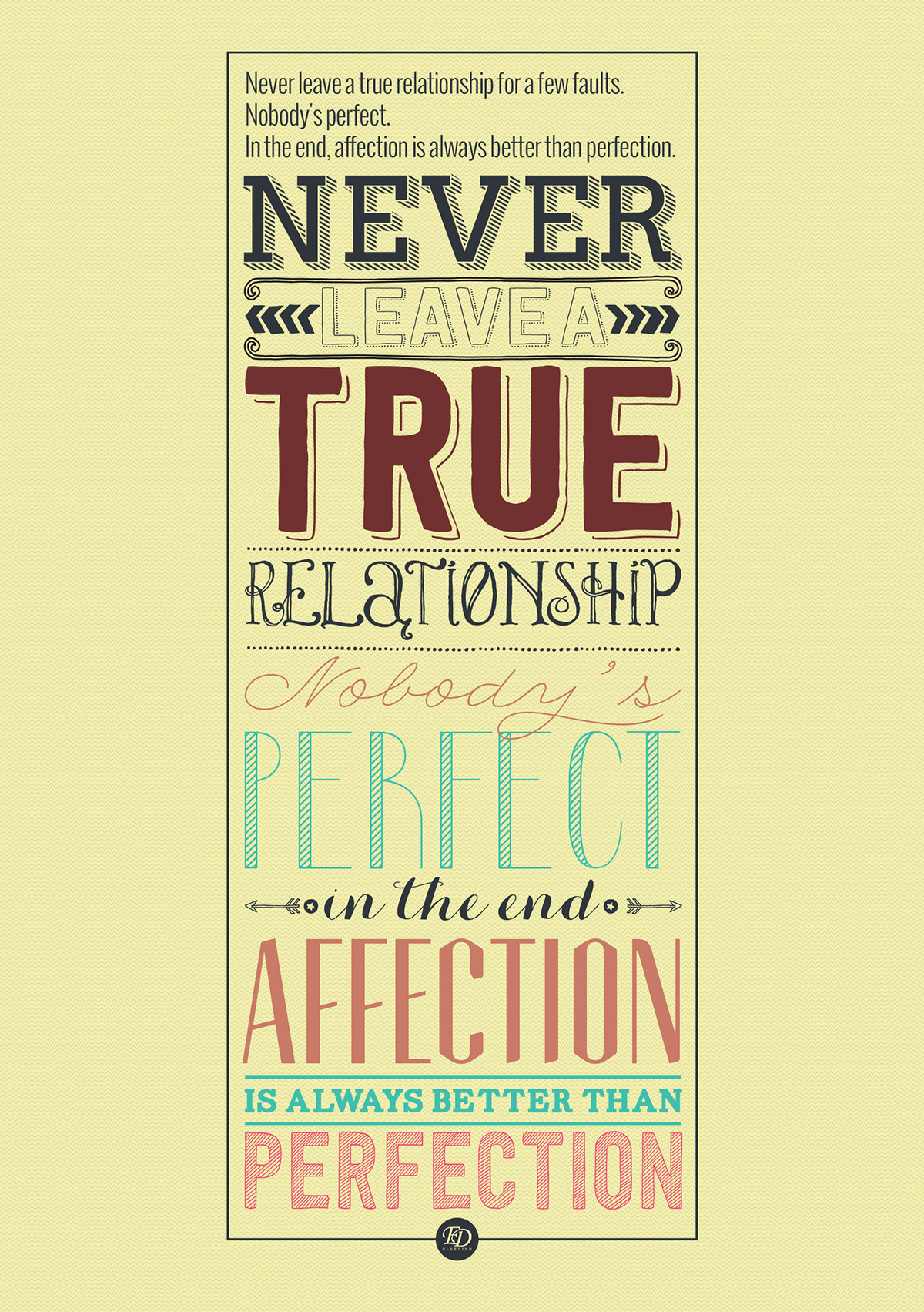 true Love leave never affection perfection end faults