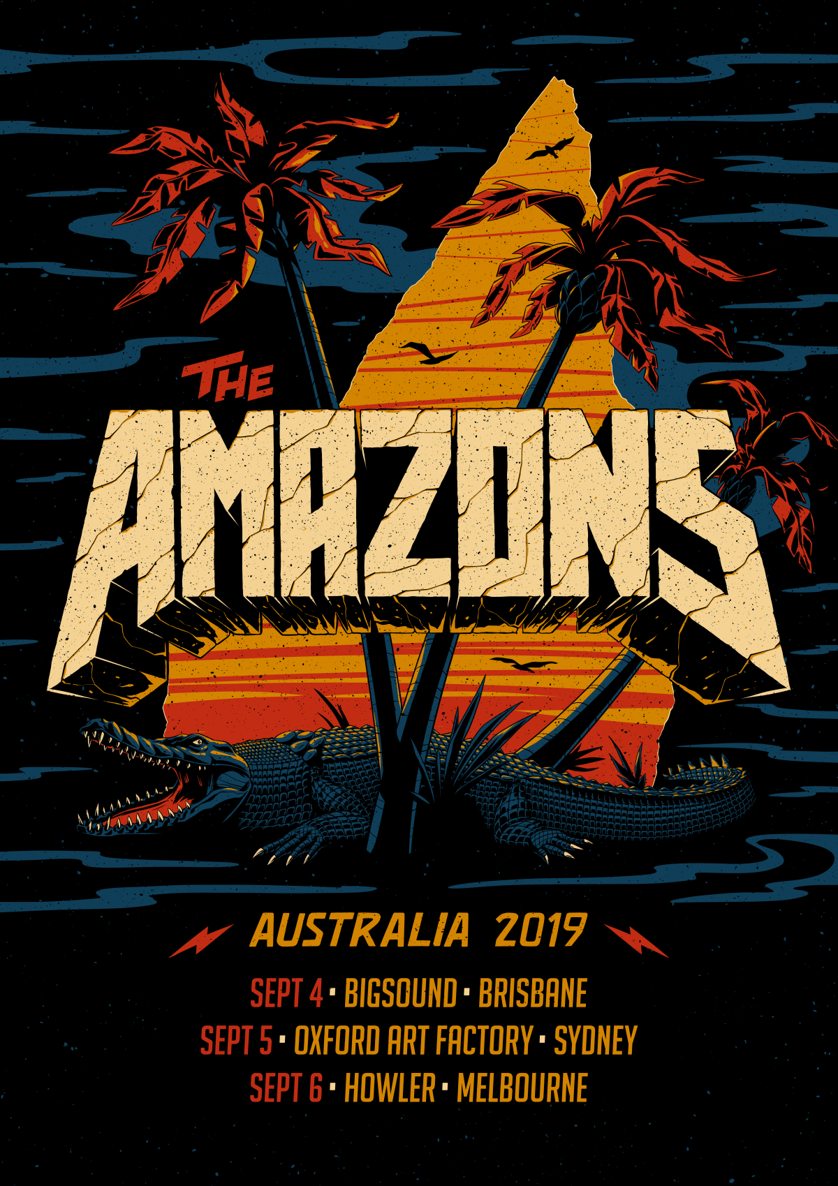 amazons custom typography gig poster poster poster art snake Tour Poster