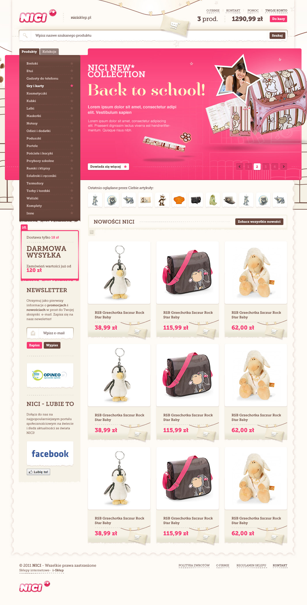 nici nicisklep dawidskinder dawid skinder skinder Layout Webdesign zabrze Ecommerce e-commerce shop on-line shop Online shop