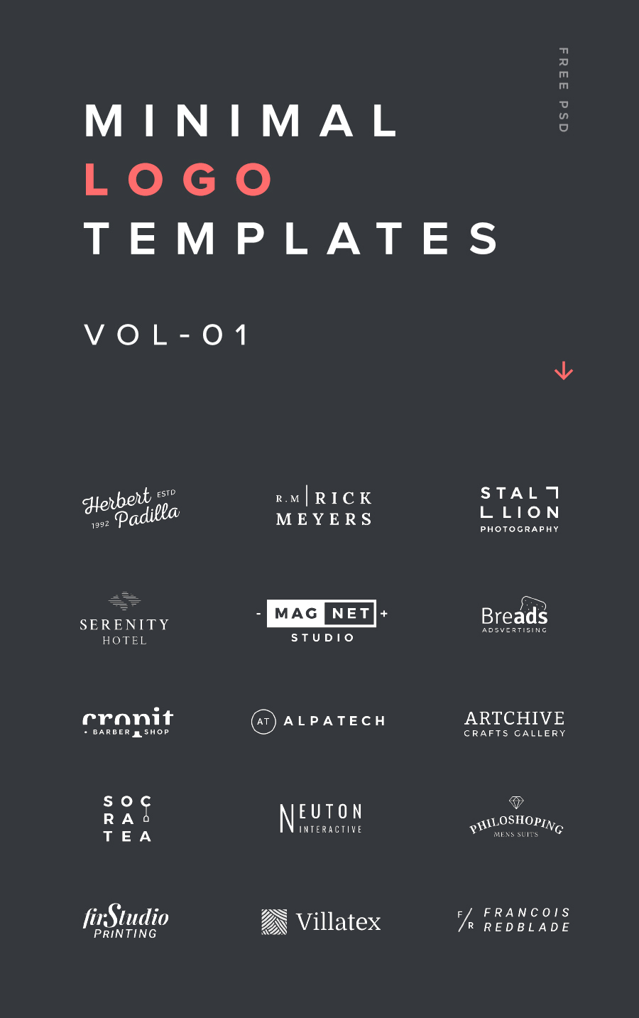 minimalist logo template Free Template logos business agency minimalistic