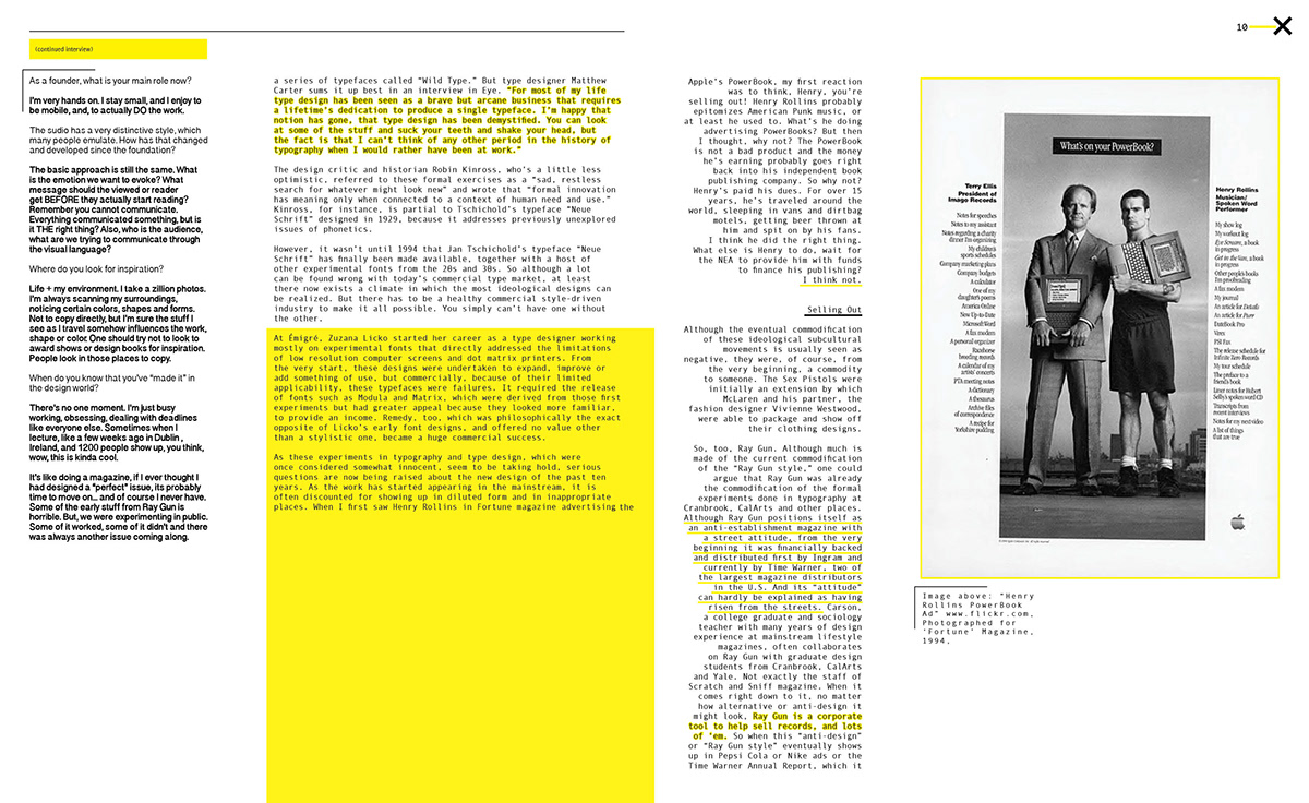 Adobe InDesign emigre magazine David Carson Rudy VanderLans Music Shaping Design Macintosh