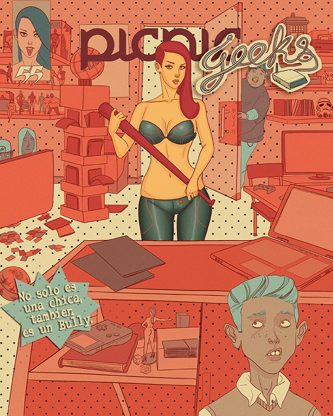 magazine picnic cover geeks sexy girl girl comic ferzog comics shop Gamers