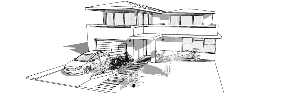 house architecture Render visualization modern Inteligencia Artificial Graphic Designer design