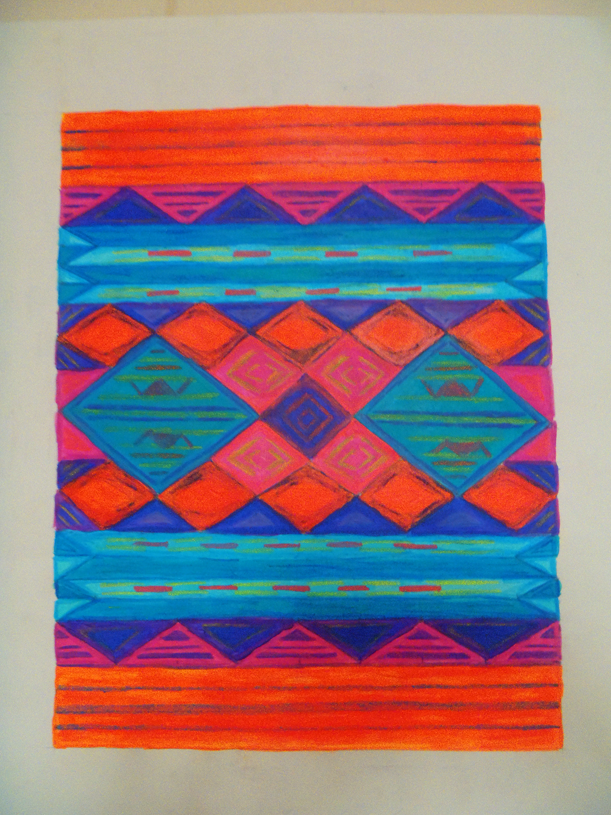pattern watercolor aztec symmetry color