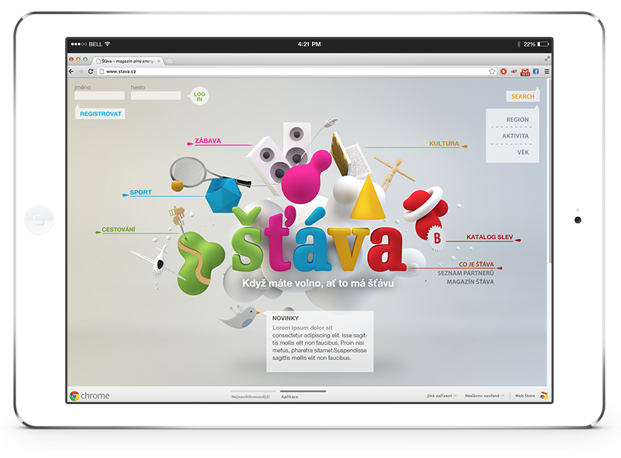 CEZ 3D redesign Webdesign Šťáva Customer Program
