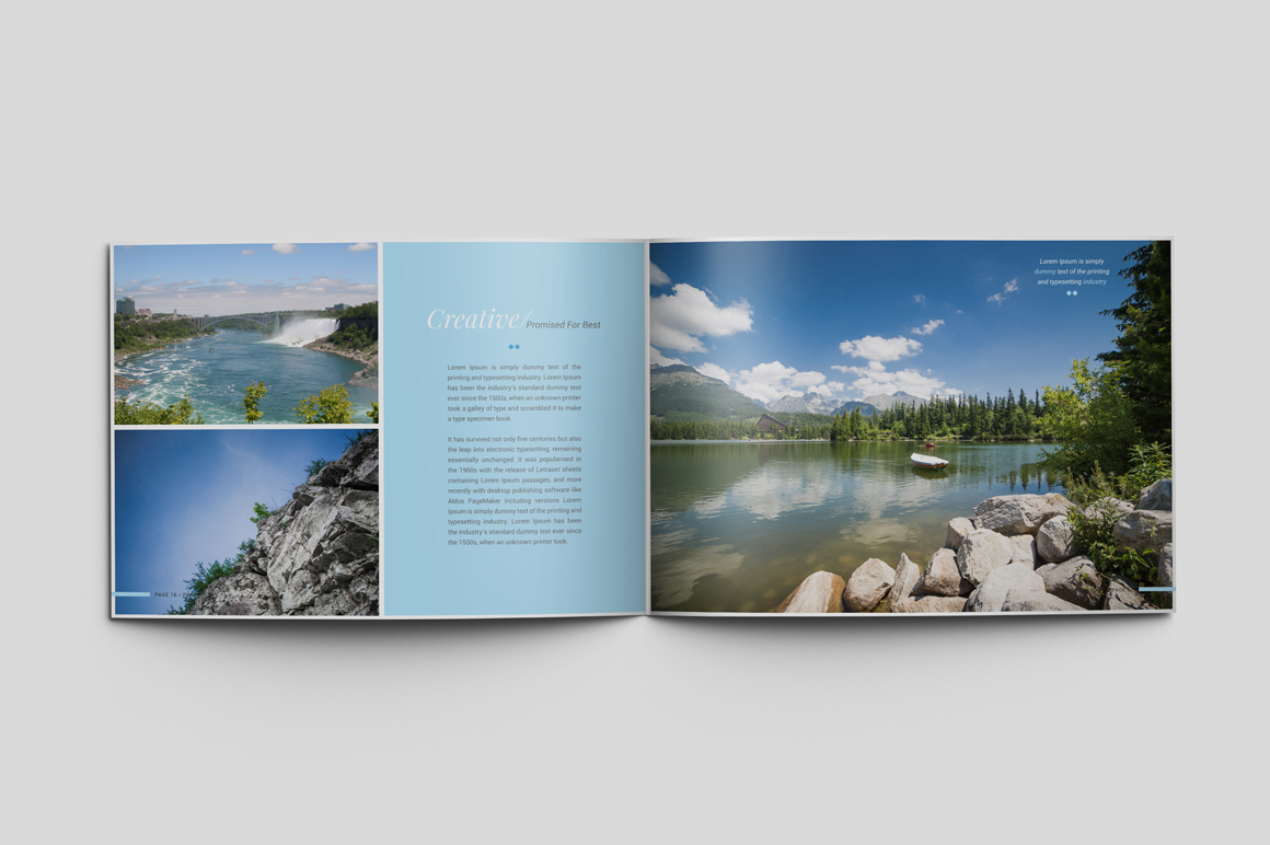 a4 brand InDesign corporate Web Style identity horizontal manual minimal Proposal template studio portfolio brochure