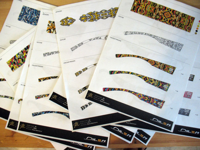 dilem oxibis eyewear temples pattern hypnotic art Style graphic product design