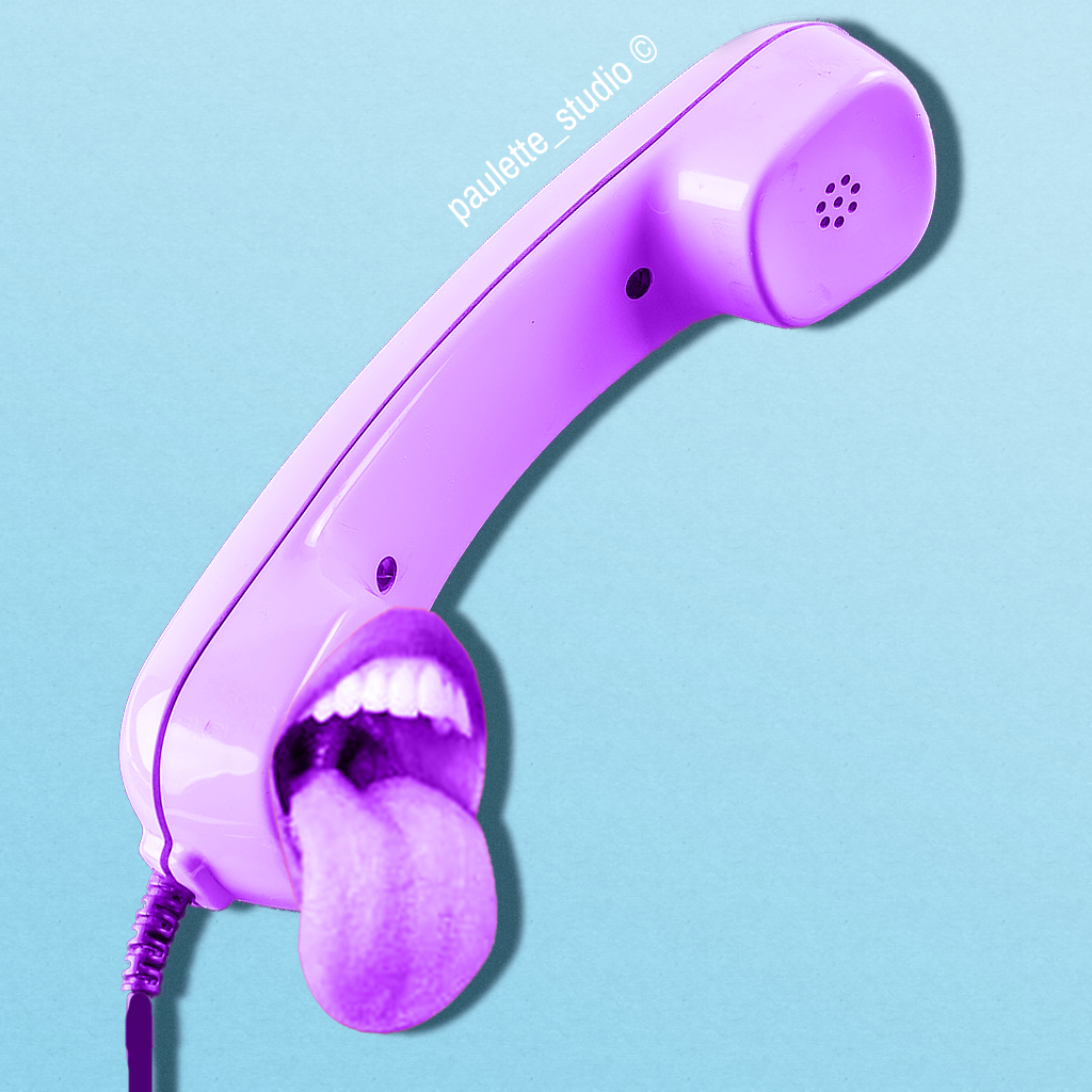 Candy minimal paulette studio artwork graphic design  purple phone design Like
