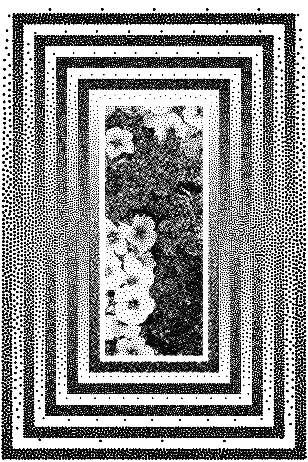 stipple Clothing poster Fashion  black and white